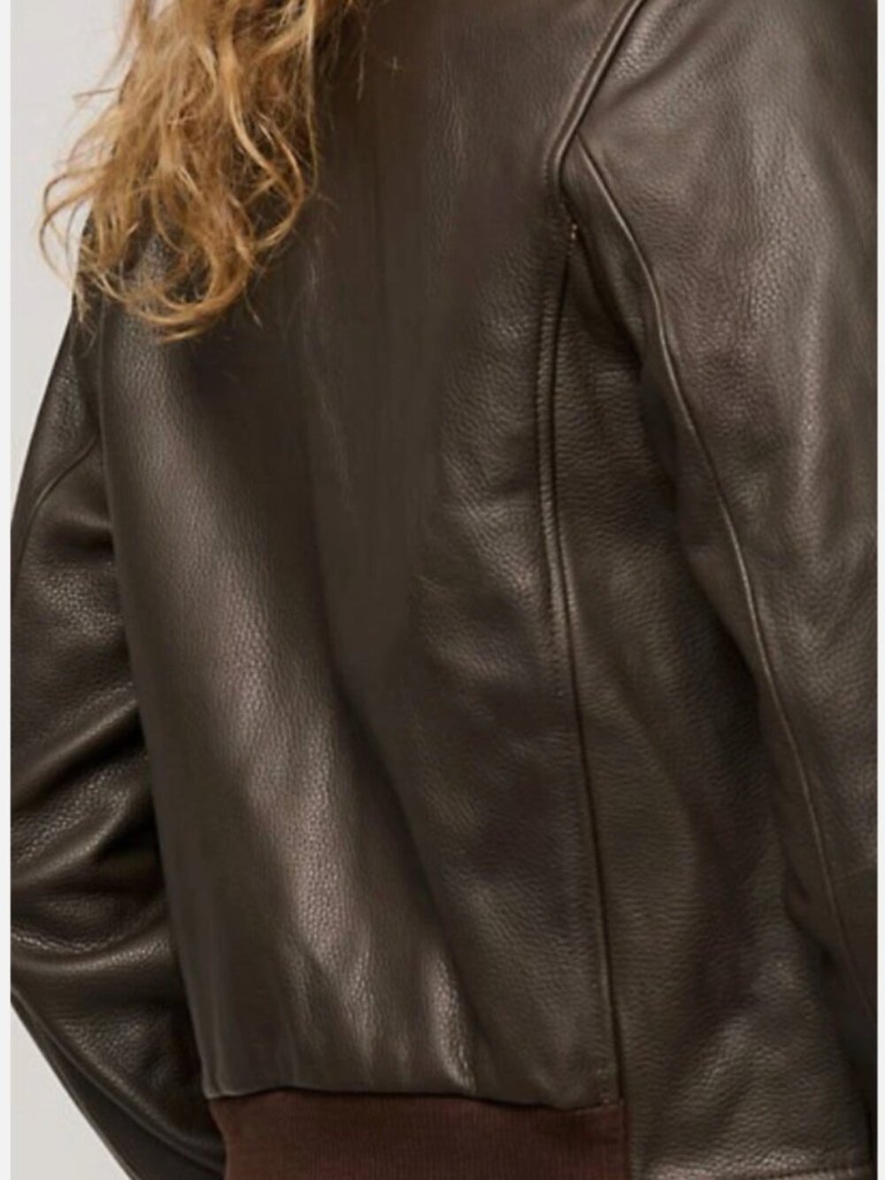 NWT Overland Leather Bomber Jacket w/ Shearling Fur Collar - Picture 13 of 13